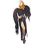 Daughter-Of-Darkness - DAUGHTER-OF-DARKNESS - Includes robe and beltFabric backed stretch vinyl costumeOne size